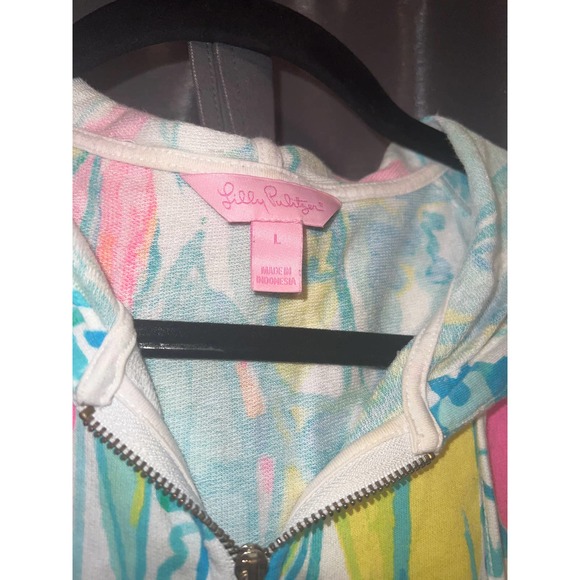 Lilly Pulitzer Mooring Hoodie Beach & Bae Large - Picture 2 of 3